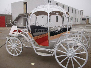 Gran boda Carruaje de entrada nupcial Impresionante boda Nupcial y novio Carruaje de entrada Boda de ensueño Carruaje floral - Product Image 5