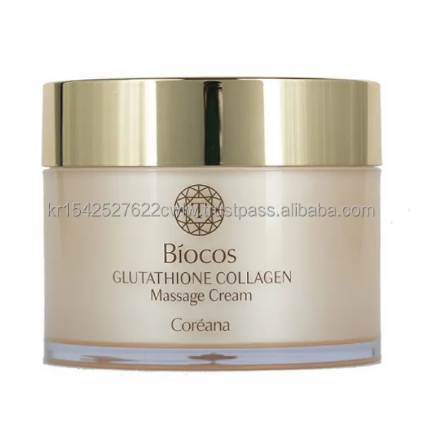 TODO EN UNA SOLUCIÓN Coreana Biocos Glutathione Collagen Crema de masaje 200ml hidrata y energiza la piel cansada hecha en Corea