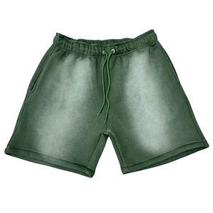 Short taille moyenne High Street pour hommes, délavé à l'acide, avec logo personnalisé, vêtements de ville décontractés, vente en gros de vêtements écologiques à motif vieilli bon marché - Product Image 3