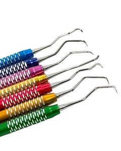 Gracey Curette Multicolor Scaler 7PC Instrumentos dentales PERIODONTALES de alta calidad - Product Image 1