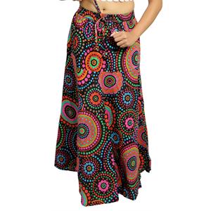 Indien sérigraphié décontracté coton respirant longue jupe robe pour femmes grande taille Boho Maxi décontracté coupe été robe de plage - Product Image 2