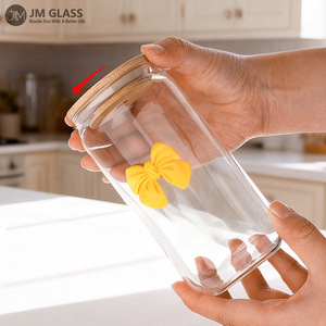 Coquette <span class=keywords><strong>arc</strong></span> esthétique tasse paille tasse verre cadeau de noël ensemble 16oz tasse à café glacé écologique BPA tasse à boire <span class=keywords><strong>verrerie</strong></span> - Product Image 4