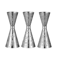 Shaker à cocktail en acier martelé Bar & Vin jigger Passoire et Jigger pour produit de taille moyenne vente chaude