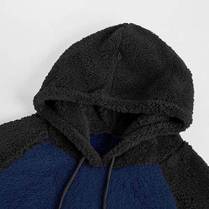 High Quality Customizable Plus Size <b>Men's</b> <b>Sherpa</b> Fleece <b>Hoodies</b> Hot Selling with Custom Logo Winter Fashion - Product Image 4