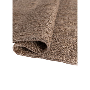 Tapis de salon Nomadic Threads PKJT-115 gris uni et noir, tissé à la main en jute et chanvre, tissage plat, taille 9x12 - Product Image 2