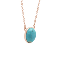 Vente en gros de pendentif solitaire en argent sterling 925, turquoise naturelle 12mm, pierres précieuses rondes, collier multi-plaqué pour femmes, bijoux fins