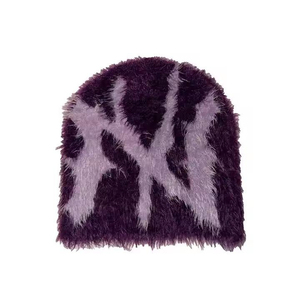 Bonnet tricoté en laine d'hiver avec logo brodé personnalisé Bonnet unisexe 100% laine Impression numérique Design d'image élégant Voyage - Product Image 1