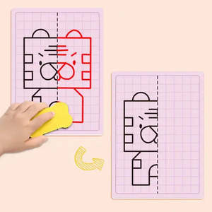 30 Dibujos de Cuadrículas Simétricas para Niños, Tarjetas Cognitivas para Mejorar la Percepción Visual y la Conciencia Espacial - Product Image 3