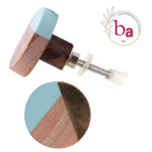 Boutons ronds modernes en bois de résine corne d'os tricolore tiroir armoire poignée cuisine chambre salle de bain salon utilisation garde-robe - Product Image 1