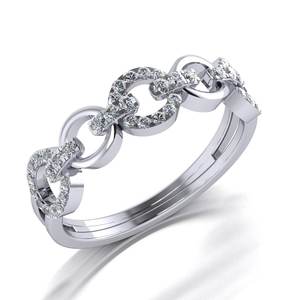 Anillo VVS Moissanite de diamante redondo para mujer, banda Original de Plata de Ley 925, chapado en rodio para boda o fiesta - Product Image 1