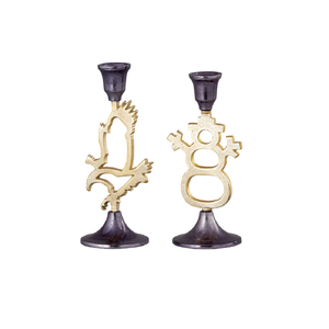 Fantástico candelabro de mesa, portavelas, producto hecho a mano de Metal de calidad superior para suministros domésticos con acabado negro y dorado - Product Image 4
