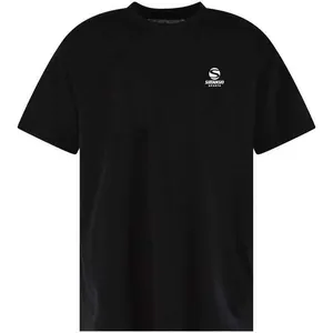 Custom Mannen Zwaargewicht 220 Gsm Oversized Tshirt Katoen 100% Drop Sweatshirt Op Maat Streetwear Effen Zwart T-Shirt