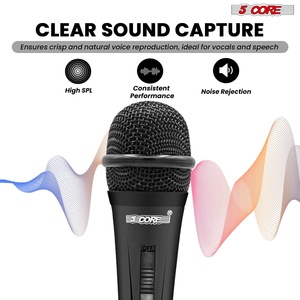 ไมโครโฟน 5Core XLR ไดนามิก ไมค์คาราโอเกะ ไมค์ร้องเพลง ไมค์สตูดิโอ ไมค์แบบมือถือ - Product Image 5
