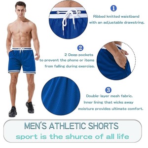 Shorts de sport personnalisés en maille pour homme, taille mi-haute, séchage rapide, avec cordon de serrage – Qualité supérieure pour le streetwear - Product Image 6