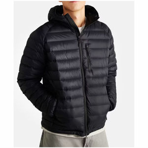 Vestes pour hommes Veste matelassée d'hiver pour hommes avec col à capuche Fermeture éclair Veste de rue d'extérieur pour hommes - Product Image 2