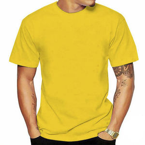Camisetas personalizadas de algodón 100% de alta calidad para hombres Camiseta con logotipo de serigrafía de color sólido liso de gran tamaño BD - Product Image 1