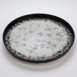 Plaque de charge flottante Iron Pearl Drift, motifs scintillants, design Art Déco, installation autocollante pour restaurants haut de gamme - Product Image 1