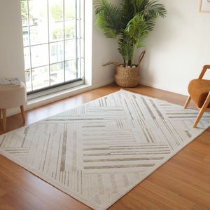 NUEVO Alfombra de Polipropileno Lurex Lavable y Económica, Fabricada a Máquina, Resistente a las Manchas, para Camping y Coche, Origen Turquía, Diseño Moderno Tipo Puzzle - Product Image 2