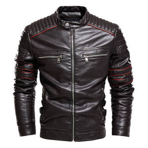 เสื้อแจ็คเก็ตหนังผู้ชาย คุณภาพพรีเมียม สำหรับขี่มอเตอร์ไซค์ พร้อมซิป สำหรับการขับขี่ท่องเที่ยวและสวมใส่ในชีวิตประจำวัน - Product Image 1