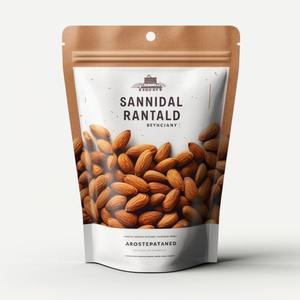 Amandes grillées Mylar Sac Gravure Imprimé Blanc Mat Stand Pochette Papier D'aluminium Emballage Zip Lock Odeur Preuve Recyclable Alimentaire - Product Image 3