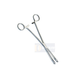 Slotted Forester (<b>Sponge</b>) Forceps Medical Obstetrics Forceps Teethed Straight Curved 18cm <b>Sponge</b> <b>Holder</b> Forceps - Product Image 2