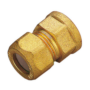 Raccordi in Ottone Diritti Bicono Femmina Gas 12x3/8 - Product Image 1