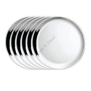 Collection de plaques en acier inoxydable 6 pièces en acier inoxydable de qualité supérieure Miroir au design élégant classique - Product Image 2