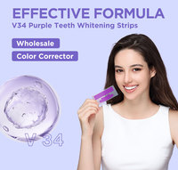 Bandes de blanchiment des dents dentaires naturelles de suppléments oraux violets sans bandes de dents blanches de produits chimiques
