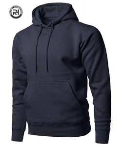 Pull à capuche brodé et décontracté solide personnalisé 100% coton pour hommes et femmes coupe régulière d'hiver - Product Image 1