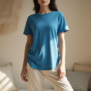 เสื้อยืดคอกลมผ้าโพลีเอสเตอร์สำหรับ100% สำหรับผู้หญิงใส่วิ่งจ๊อกกิ้งสำหรับฤดูร้อน - Product Image 6