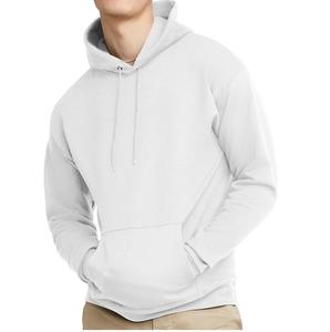 Sudadera con capucha de gran tamaño de Color blanco liso con logotipo personalizado, ropa de calle de invierno para hombre, ropa deportiva pesada con capucha transpirable - Product Image 6