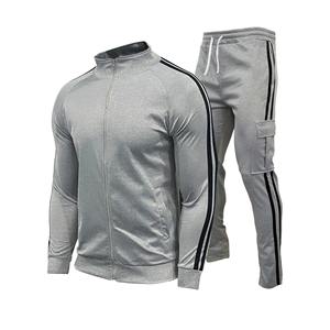 Nouveaux hommes Cardigan col montant costume de sport jeunesse course sport décontracté Slim Fit deux pièces ensemble confortable respirant - Product Image 5