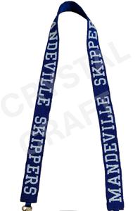 Saints Gold Seed Bead Bag Straps Accesorios de moda con forma personalizada y correa de monedero con cuentas de diseño - Product Image 5