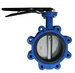 วาล์วผีเสื้อแบบลูกปืนพร้อมซีล PTFE แบบมีก้านโยกหรือเกียร์ควบคุม - Product Image 2