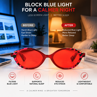 Lunettes de sommeil œil de chat tendance, verres rouge ambre, lunettes anti-lumière bleue pour femmes, fabrication OEM
