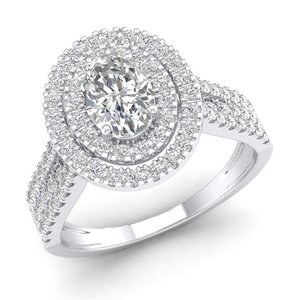 แหวนหมั้นเพชรมอยส์ซาไนต์1.42CT ได้รับการรับรองจาก Reyes GRA 925เงินสเตอร์ลิง14K ทอง18K เครื่องประดับเจ้าสาวสำหรับผู้หญิง - Product Image 2