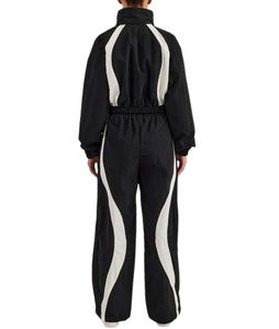 Ensemble de survêtement coupe-vent décontracté pour femmes de haute qualité haut à fermeture éclair 2 pièces avec ceinture élastique Design respirant - Product Image 2