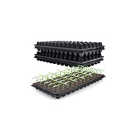 Barquettes de semis réutilisables en PVC noir, écologiques et durables, pour pépinières commerciales et jardins, avec plusieurs options de cellules