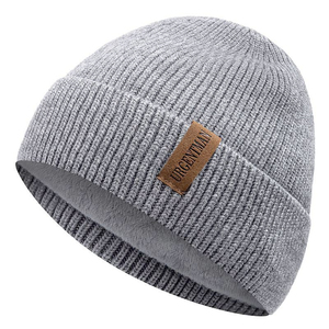 Gorro holgado de acrílico con puños de punto personalizado, ropa de calle, gorros con logotipo de etiqueta tejida privada, gorros de calavera de pescador, gorro de invierno - Product Image 5
