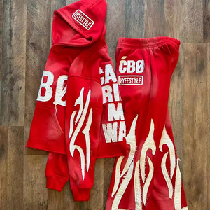 Ropa Deportiva Informal para Exteriores, Chándal Grueso Estampado, Cómodo y Suave de Algodón para Invierno, para Hombre - Product Image 4