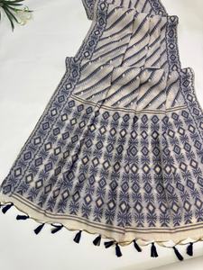 เสื้อเบลาส์สำหรับผู้หญิงชุดปาร์ตี้งานแต่งงานสุดพิเศษสำหรับผู้หญิงผ้าส่าหรีคอตตอนเนื้อนุ่มบูติกอินเดีย - Product Image 4