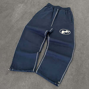 Pantalon de survêtement baggy personnalisé de haute qualité pour hommes surdimensionné en éponge française avec jambe large cousue Design grande taille pour l'hiver - Product Image 5