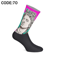 Chaussettes pour femmes en coton respirant à épaisseur moyenne, imprimées par transfert thermique de haute qualité, chaussettes Goma Goma, origine Turquie