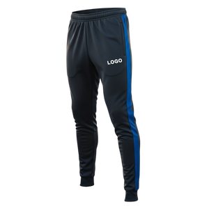 Survêtement unisexe noir et bleu, à capuche zippée, sportif, extensible dans quatre directions, séchage rapide, deux pièces, coupe classique, pour l'été, avec détails latéraux aux genoux - Product Image 5