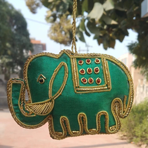 Décorations de Noël en zari vert de style moderne, de haute qualité, vente en gros, prix bas, fournitures de vacances de Noël - Product Image 2