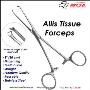 Fórceps de agarre de pulmón Lovelace de acero inoxidable quirúrgico profesional Precio de fuente de alimentación manual hecho en Pakistán - Product Image 6