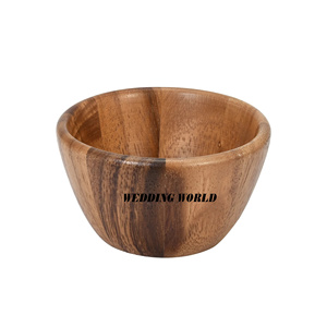 Tazón de chocolate de madera de tamaño alto Forma redondeada Cuenco dulce hecho a mano Cuenco de chocolate de madera elegante clásico - Product Image 1