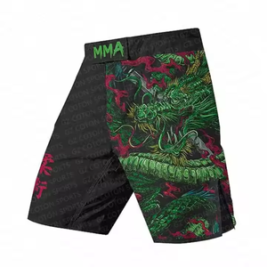 กางเกงขาสั้น MMA ของผู้ชายกางเกงขาสั้นผ้ายืดพิมพ์ซับลิเมชันสำหรับชกมวยกางเกงต่อสู้กางเกงออกแบบโลโก้ได้ตามต้องการ - Product Image 2