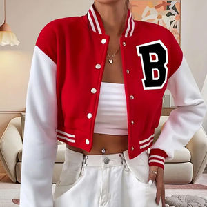 Veste de baseball pour femmes personnalisée nouveauté veste de baseball vierge en gros en qualité Premium - Product Image 5