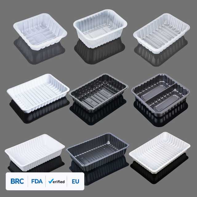 Factory Custom BRC FDA PP MAP Airtight Food Tray Freezer Safe Disposable Microwave Safe Fresh Meat Cold Chain Packaging